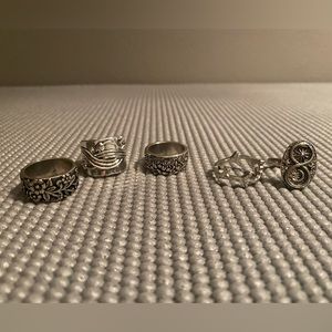 Lot of 5 Costume Rings: Sizes 7-8